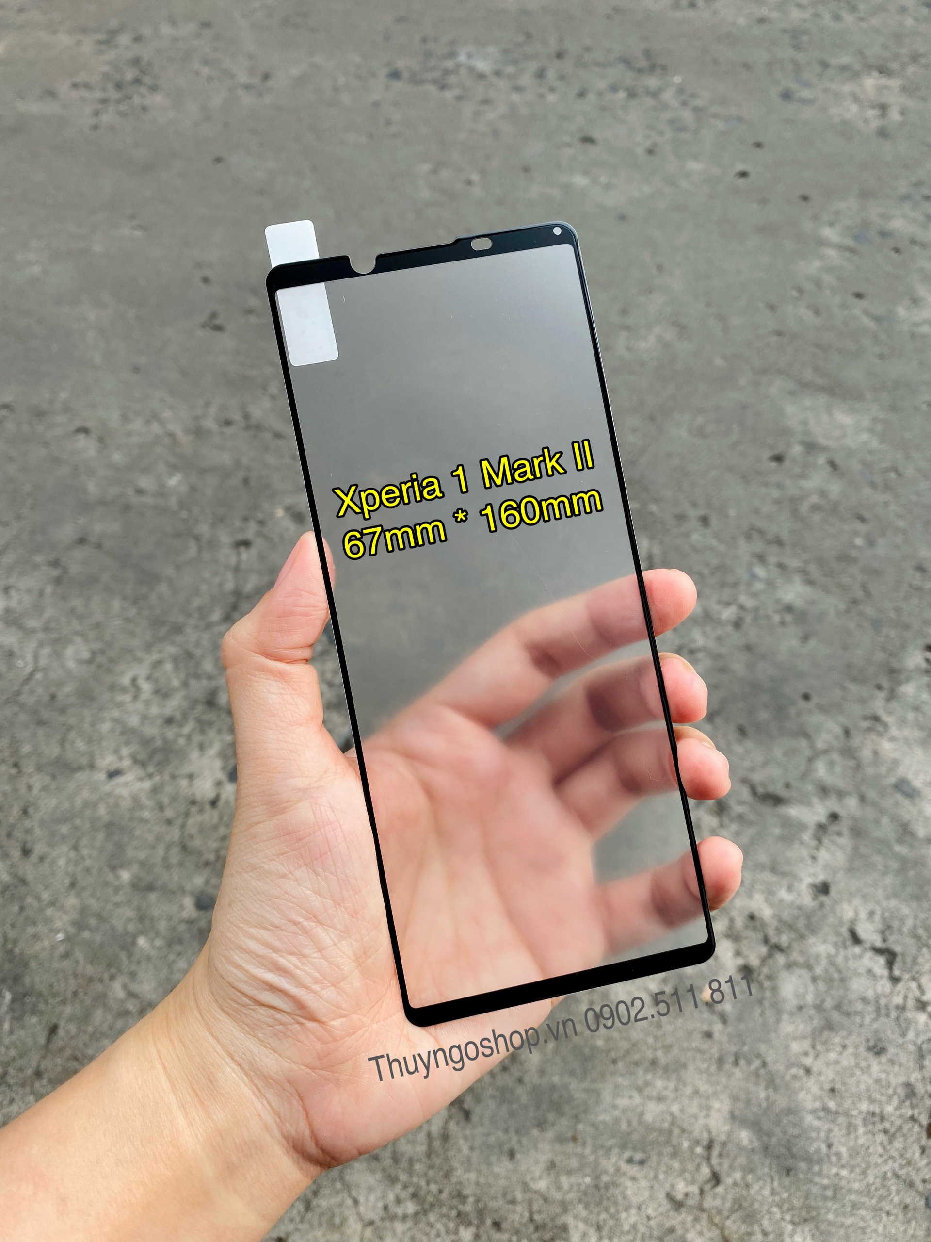 Kính cường lực chống bám vân tay Sony Xperia 1 Mark II full màn hình