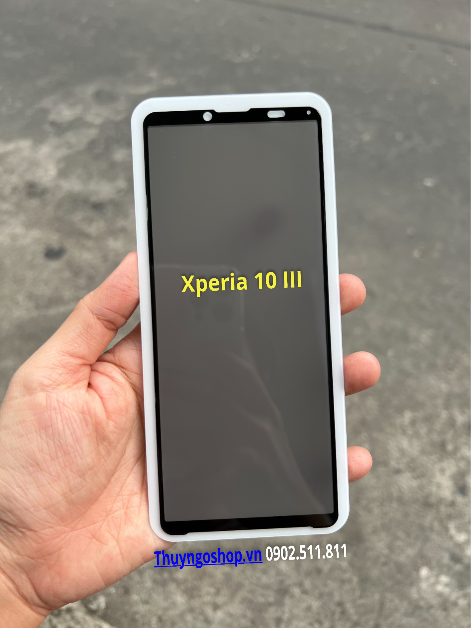 Kính cường lực chống nhìn trộm Sony Xperia 10 III full màn hình