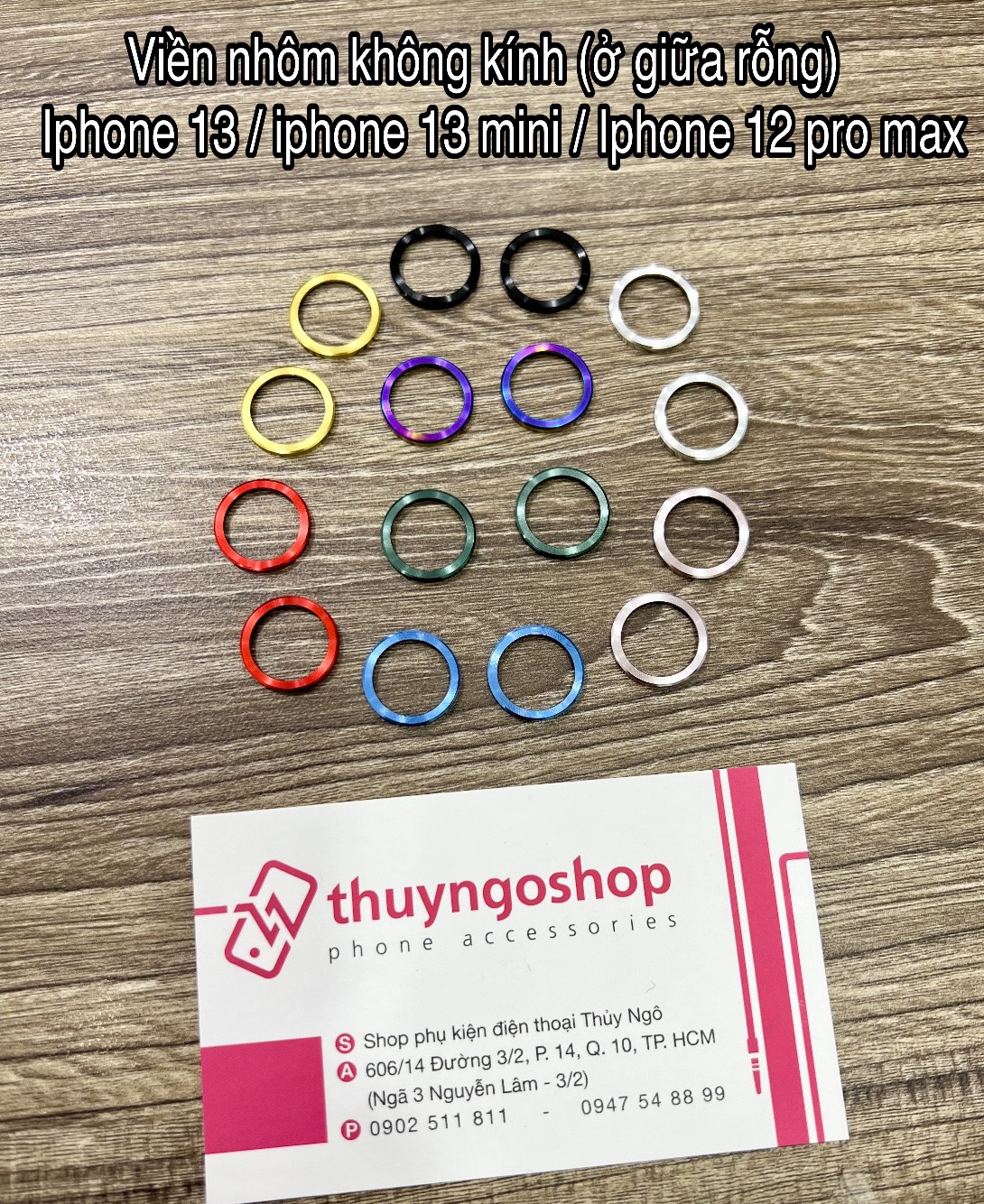 Viền nhôm không kính siêu mỏng camera Iphone 13 / Iphone 13 mini