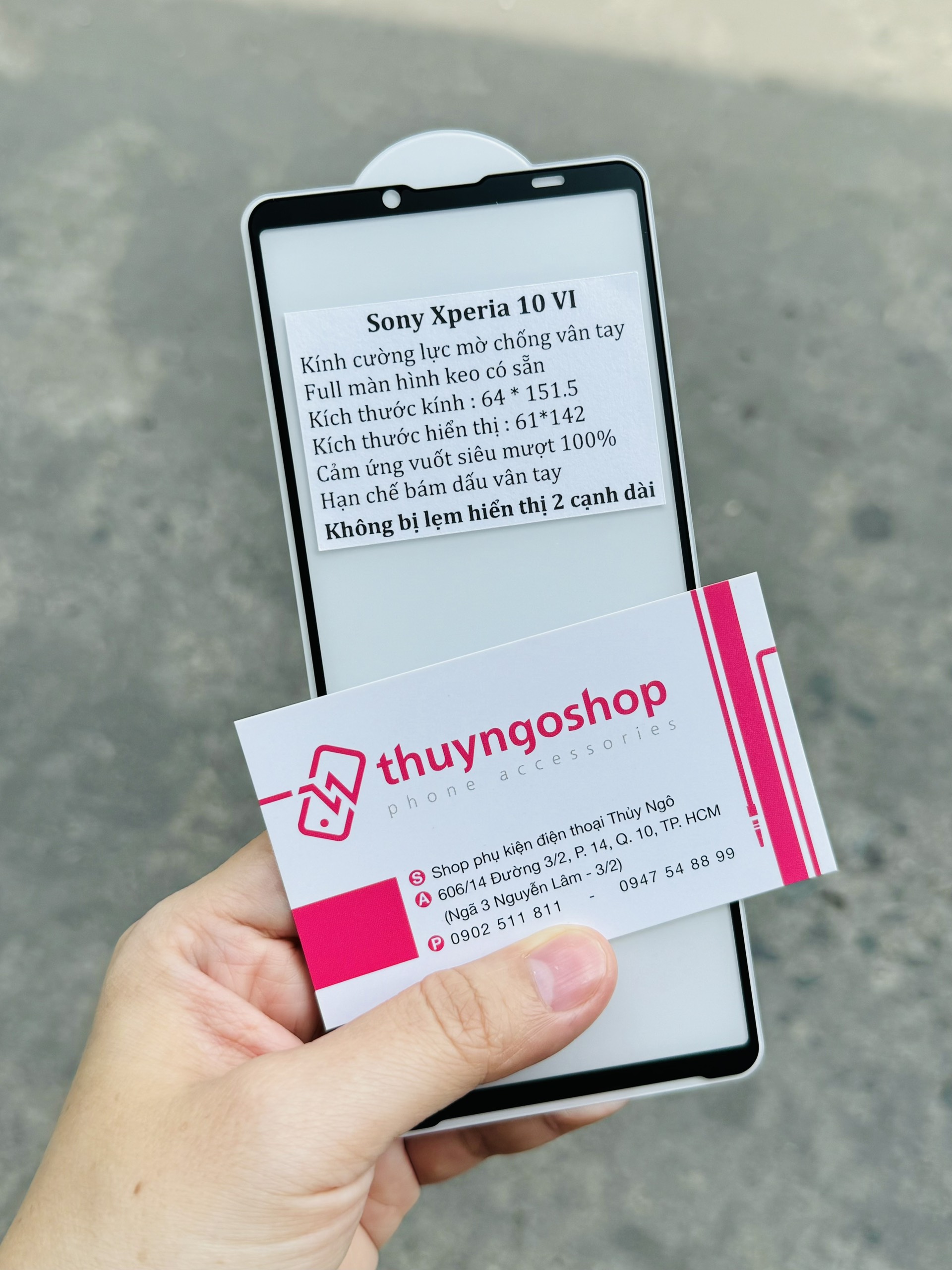 Kính cường lực mờ chống bám vân tay Sony Xperia 10 VI full màn hình