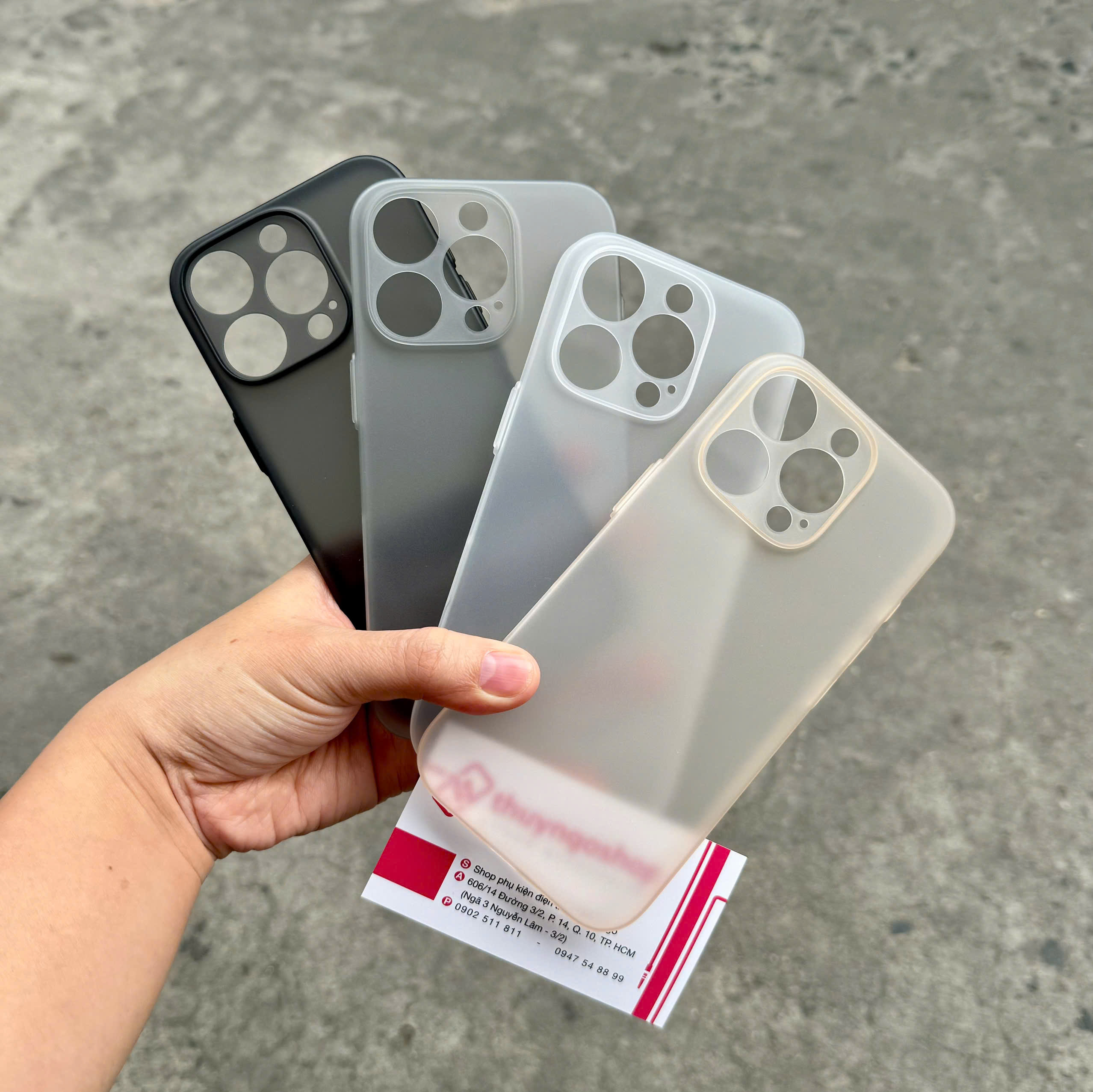 Ốp lưng nhám siêu mỏng full camera iPhone 16 Pro