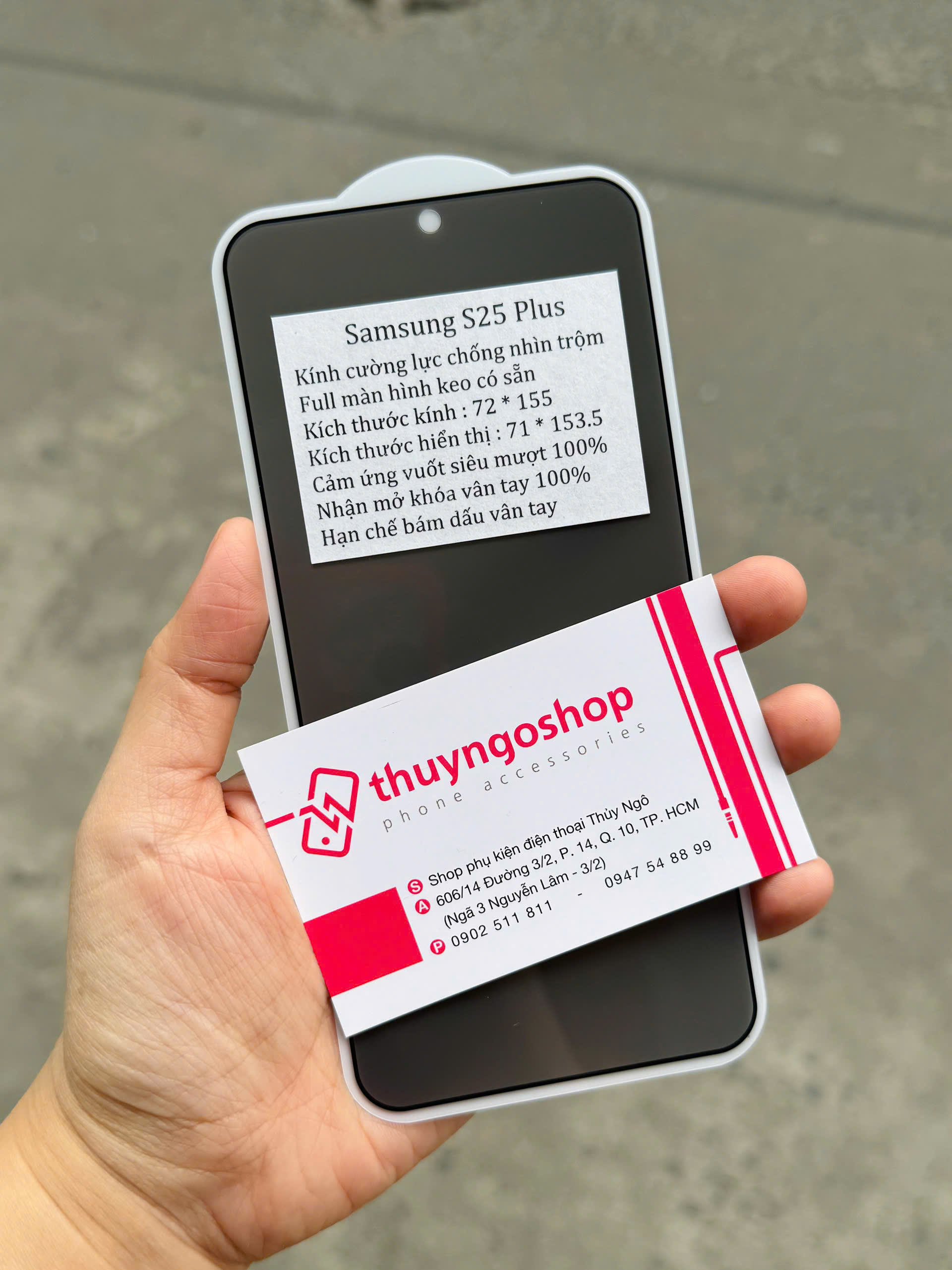 Kính cường lực chống nhìn trộm Samsung S25 Plus