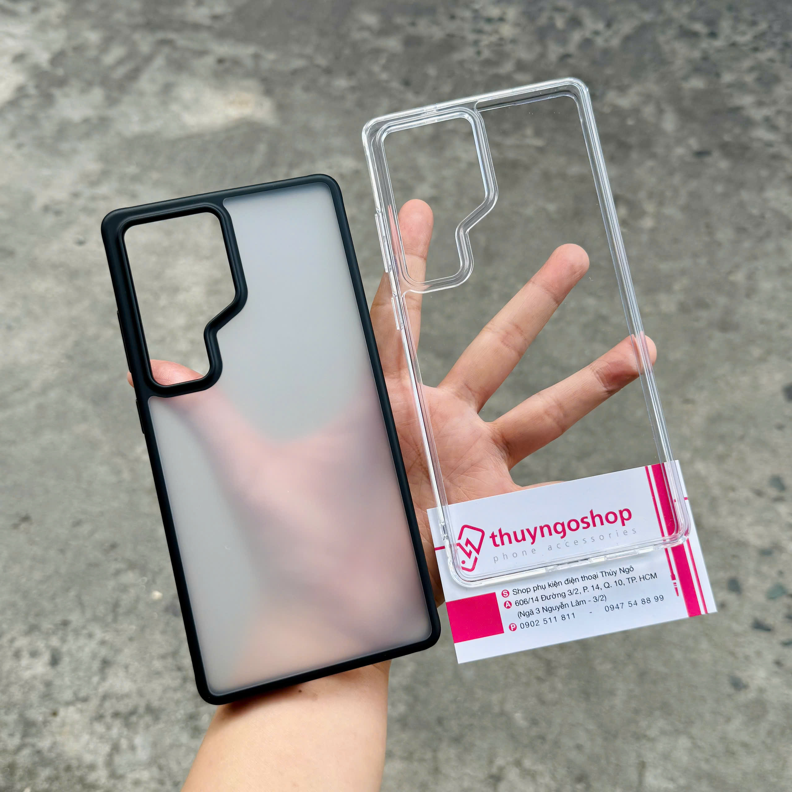 Ốp lưng trong suốt / đen mờ chống sốc Samsung S25 Ultra