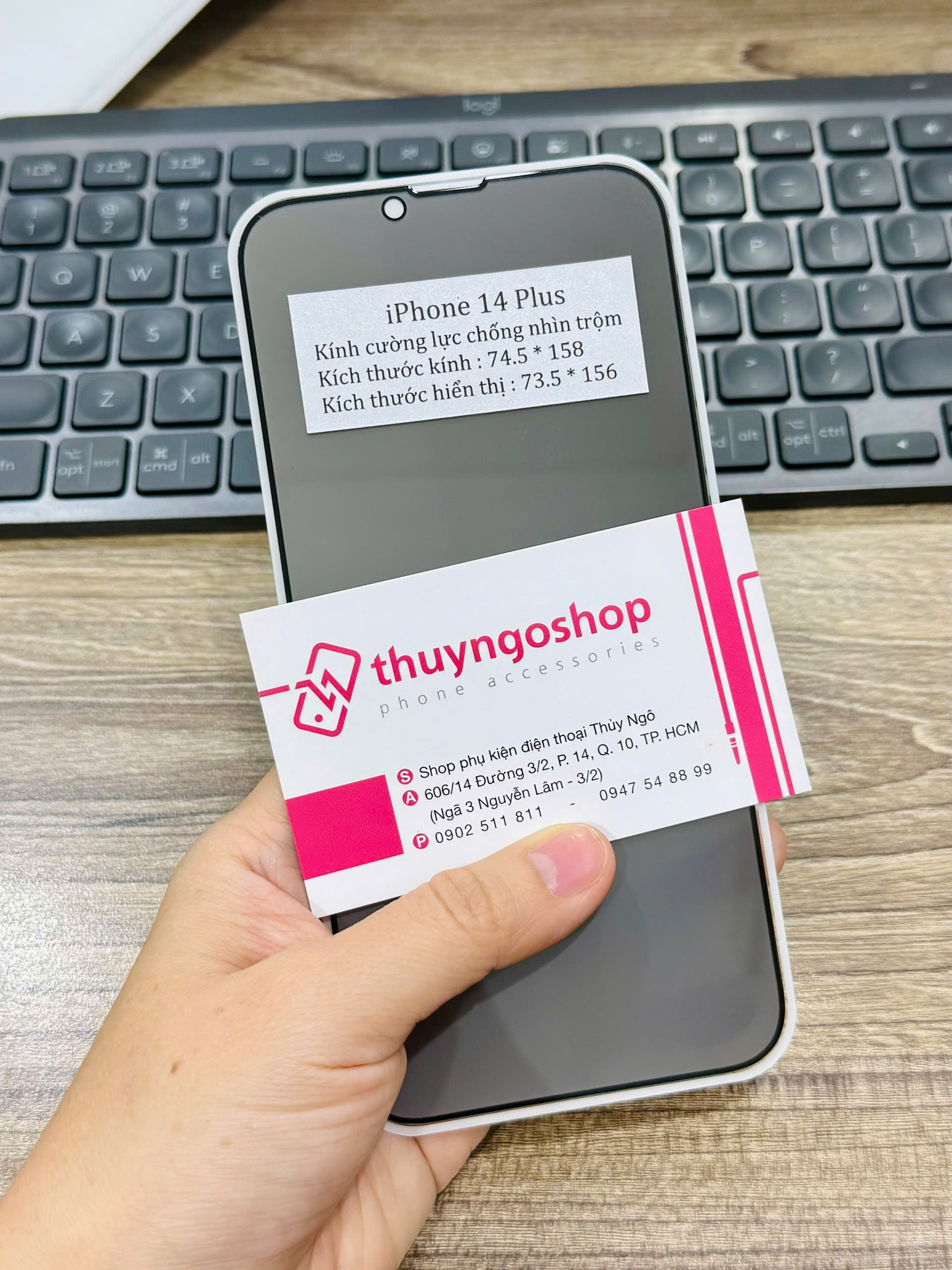 Kính cường lực chống nhìn trộm full màn hình  iPhone 14 Plus