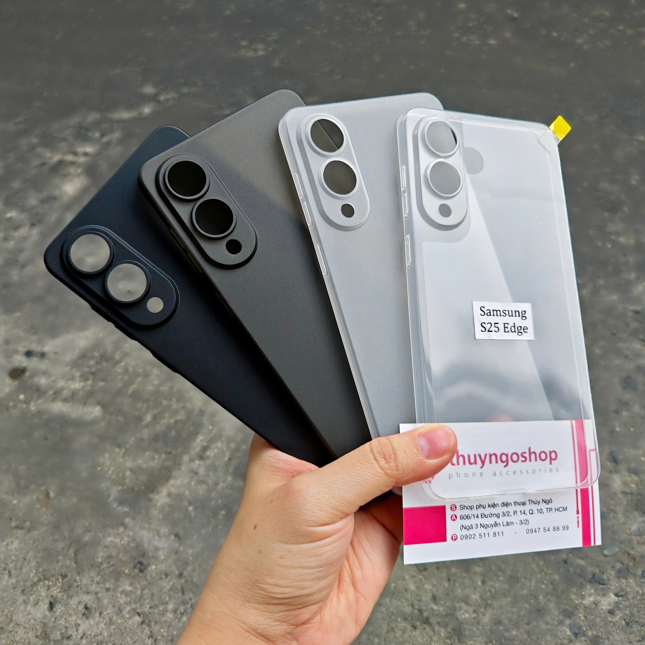 Ốp lưng nhám siêu mỏng full camera Samsung S25 Edge