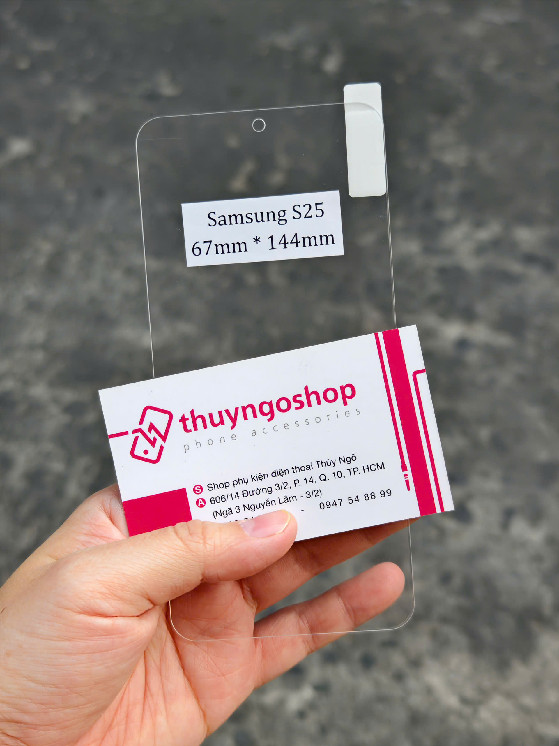Kính cường lực trong suốt full màn hình Samsung S25  (kính không viền đen)