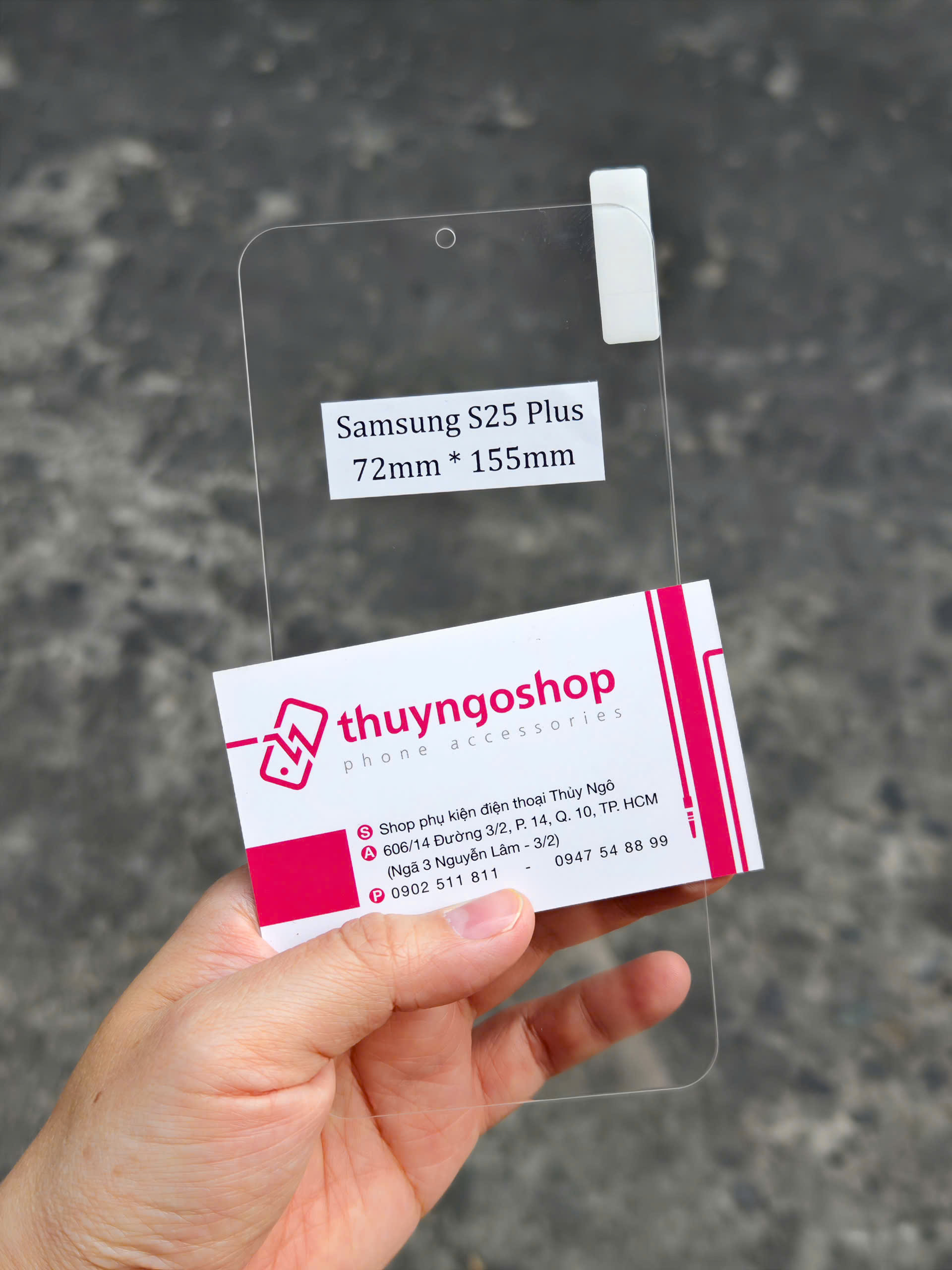 Kính cường lực trong suốt full màn hình Samsung S25 Plus  (kính không viền đen)