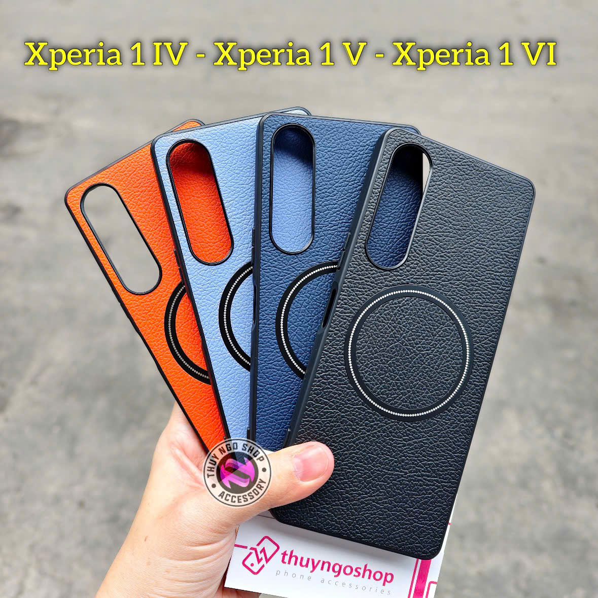 Ốp lưng giả da có hít nam châm Sony Xperia Xperia 1 VI (6)