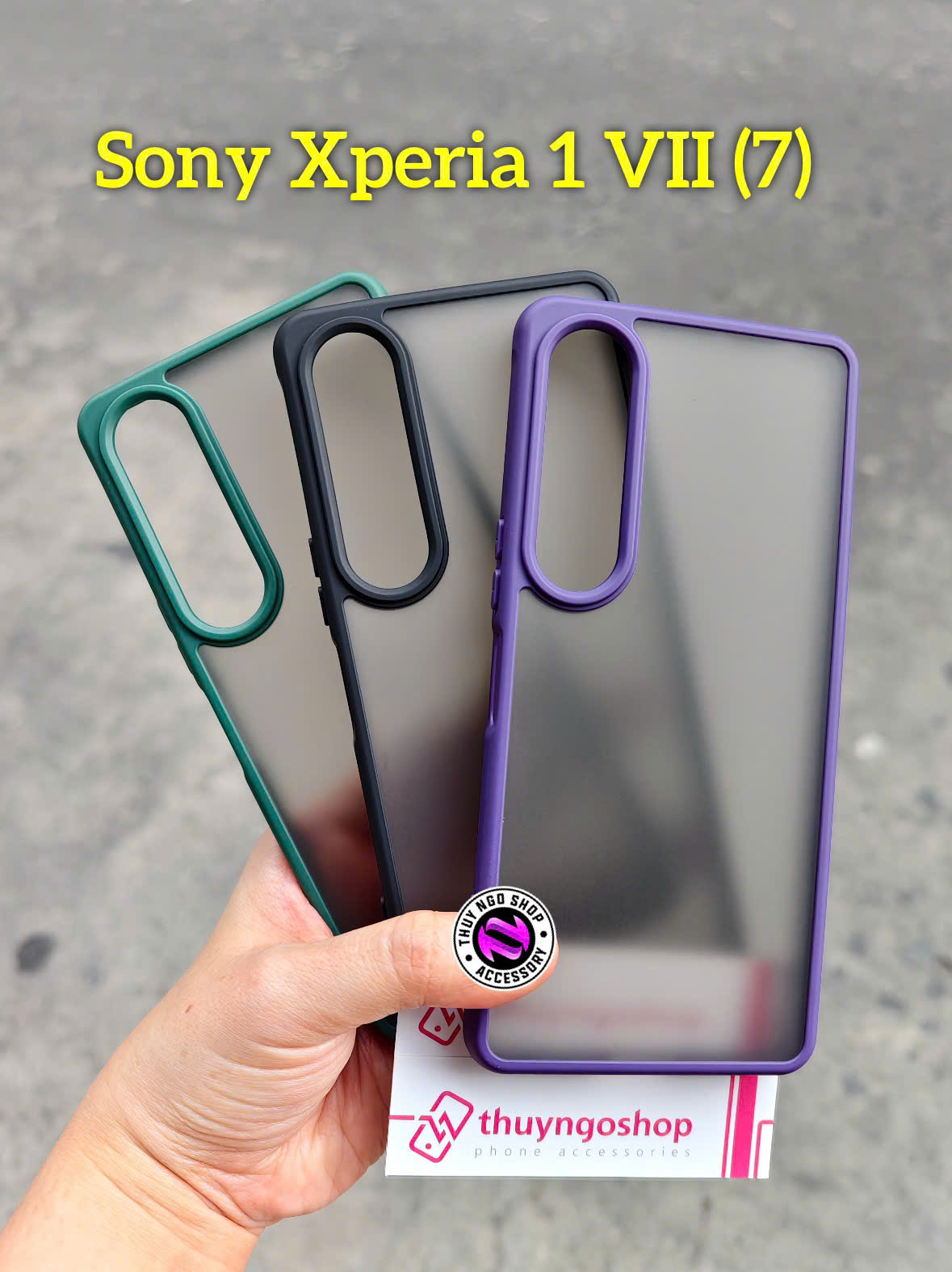 Ốp lưng mờ viền màu chống vân tay Sony Xperia 1 VII