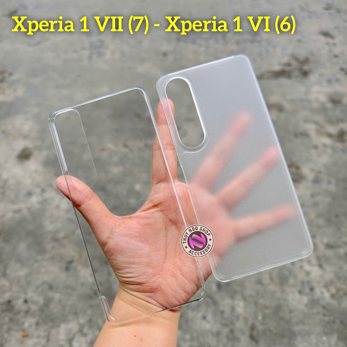 Ốp cứng siêu trong suốt / Mờ chống vân tay Sony Xperia 1 VII