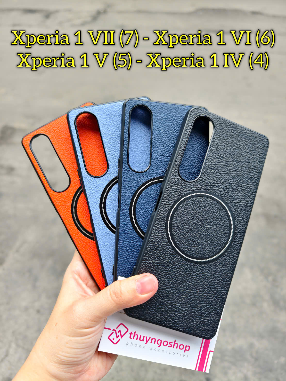 Ốp lưng giả da có hít nam châm Sony Xperia 1 VII