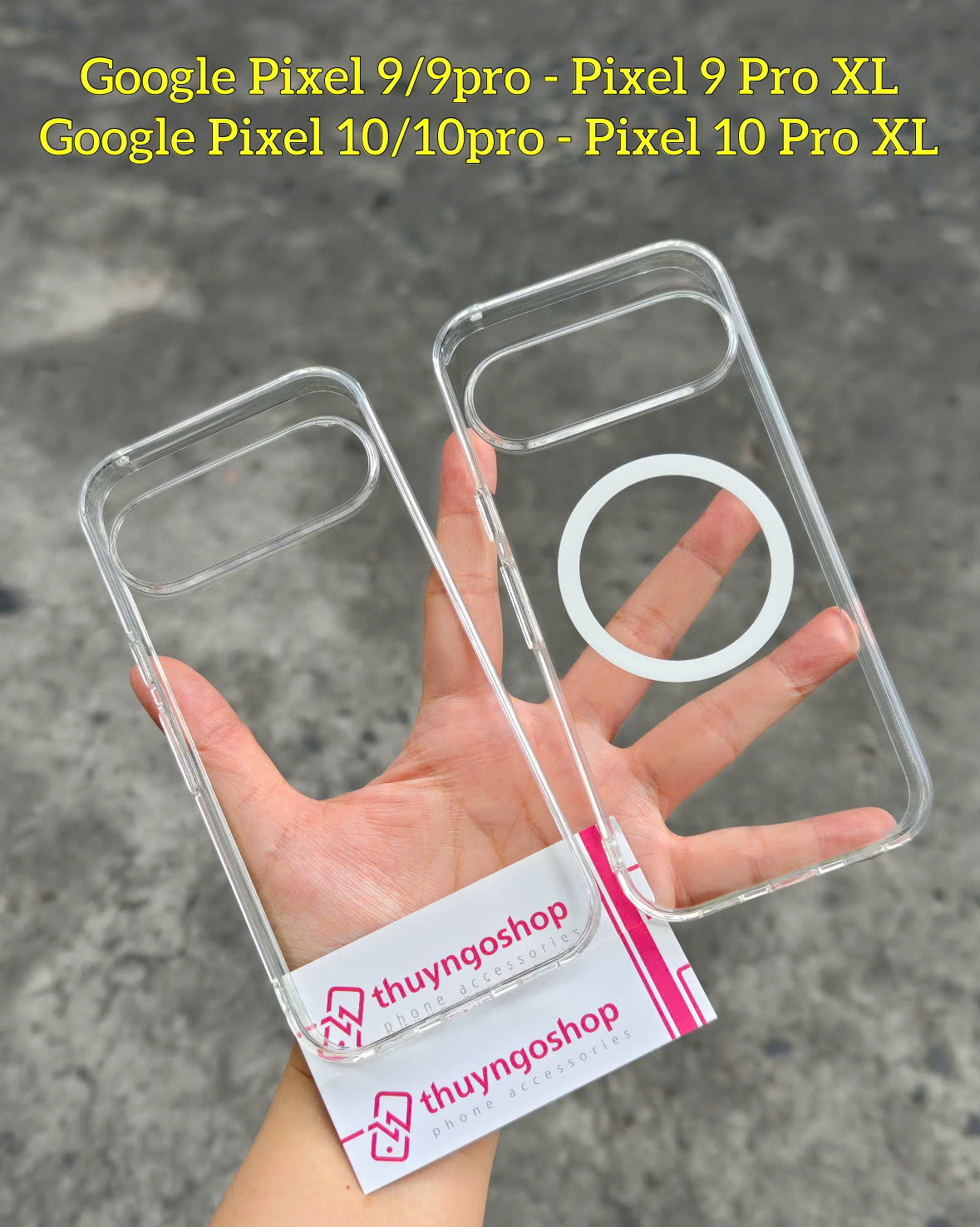Ốp lưng trong suốt  hỗ trợ sạc không dây Google Pixel 10 Pro XL