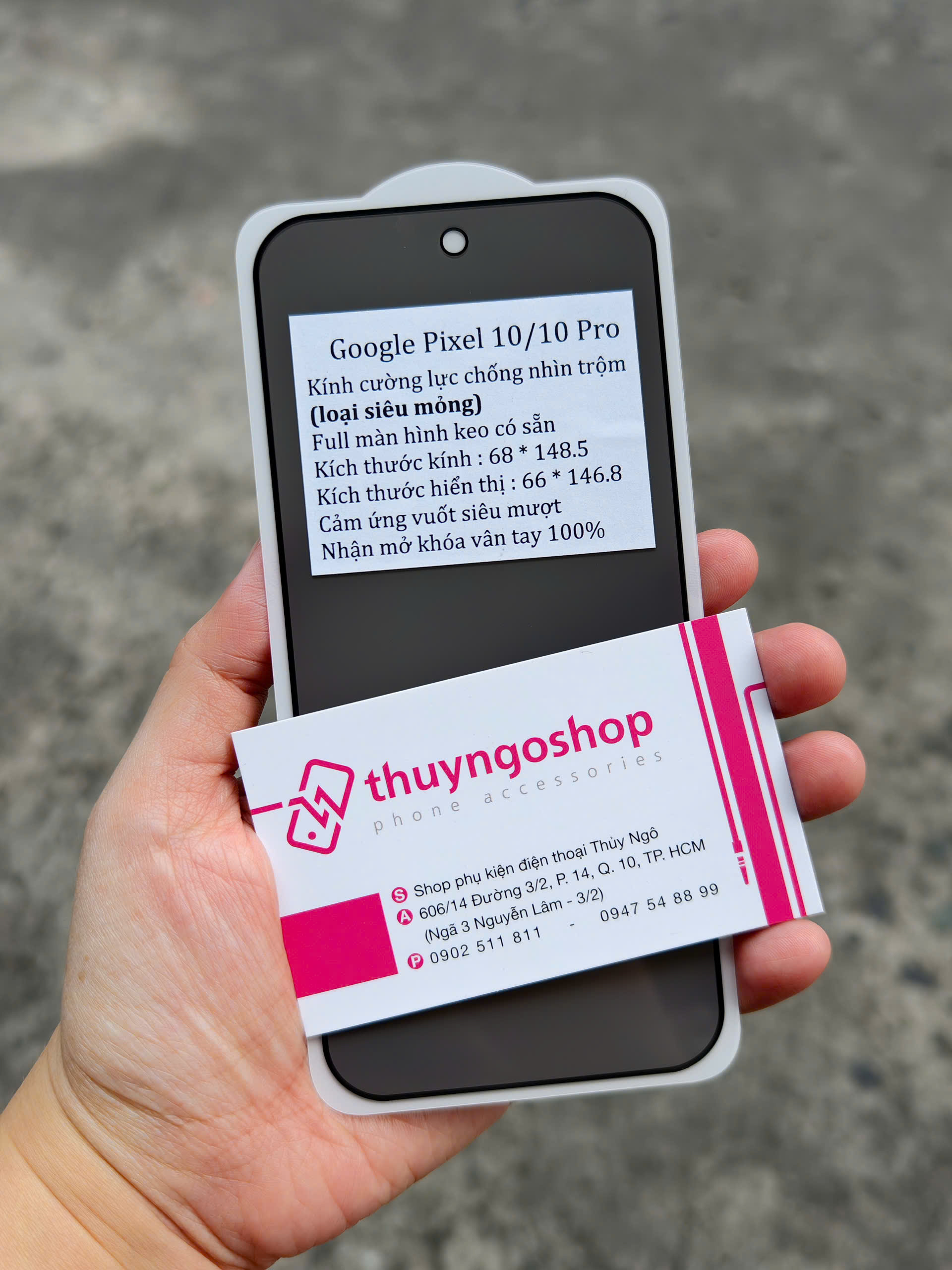 Kính cường lực chống nhìn trộm Pixel 10/10 Pro