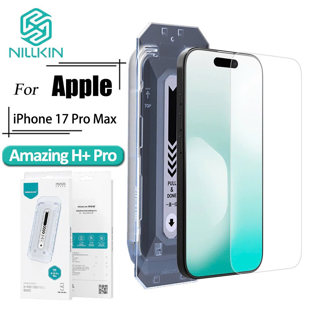 Kính cường lực NILLKIN H+ Pro iPhone 17 Pro Max (không viền đen) kèm khung dán