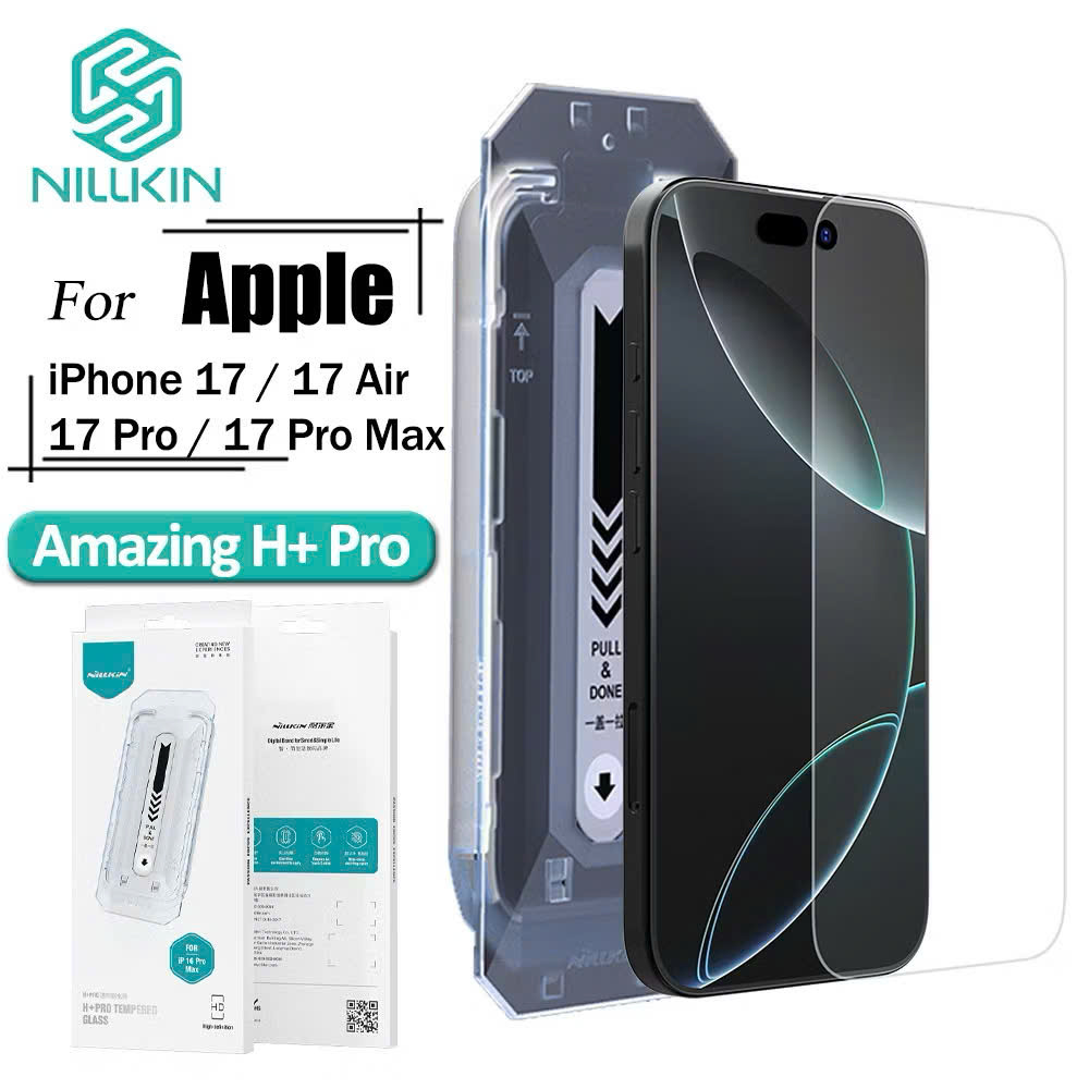 Kính cường lực NILLKIN H+ Pro iPhone 17 Air (không viền đen) kèm khung dán