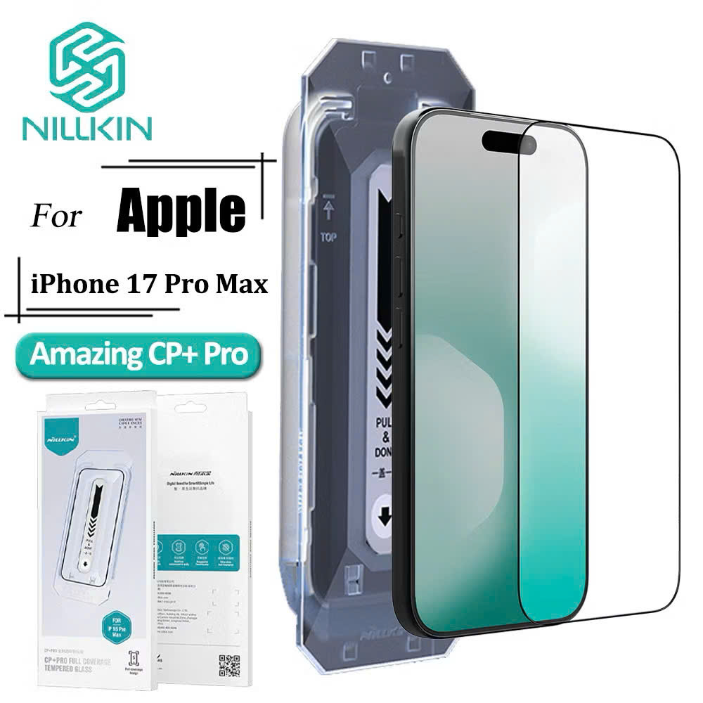 Kính cường lực NILLKIN CP+ Pro iPhone 17 Pro Max  (viền đen mỏng) kèm khung dán