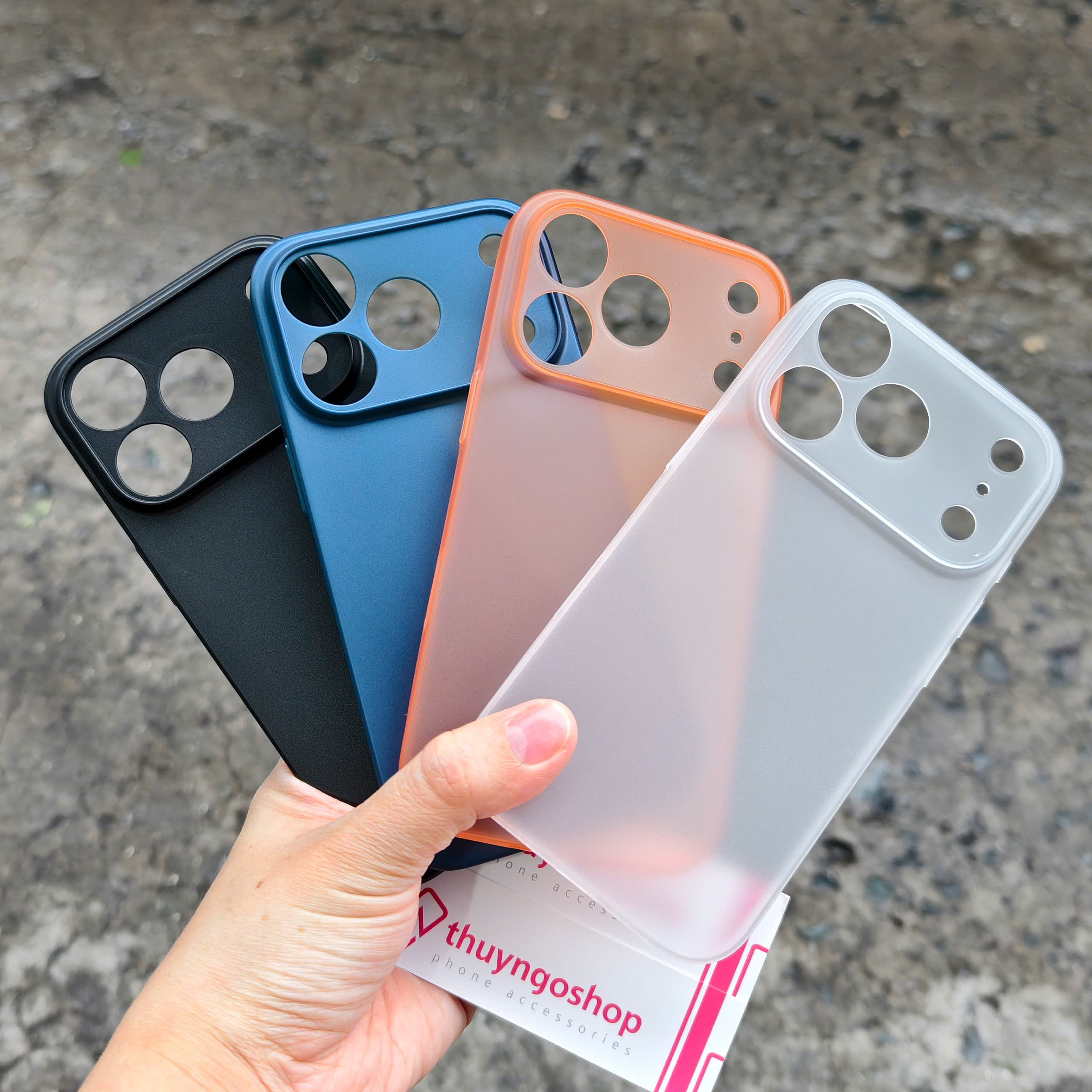 Ốp lưng nhám siêu mỏng full camera iPhone 17 Pro