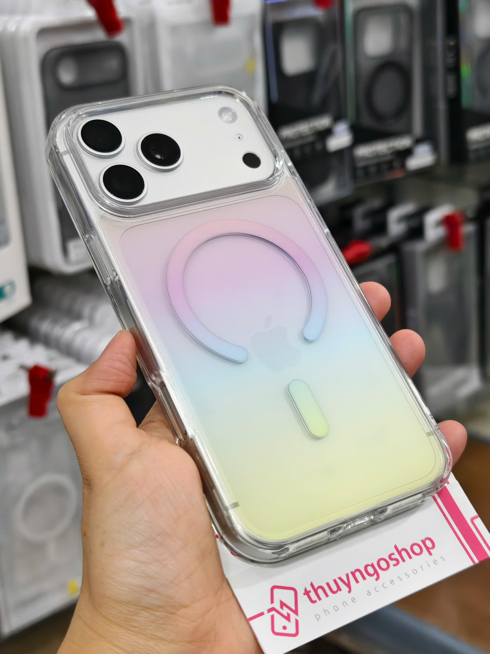 Ốp lưng loang màu cầu vòng iPhone 17 Pro