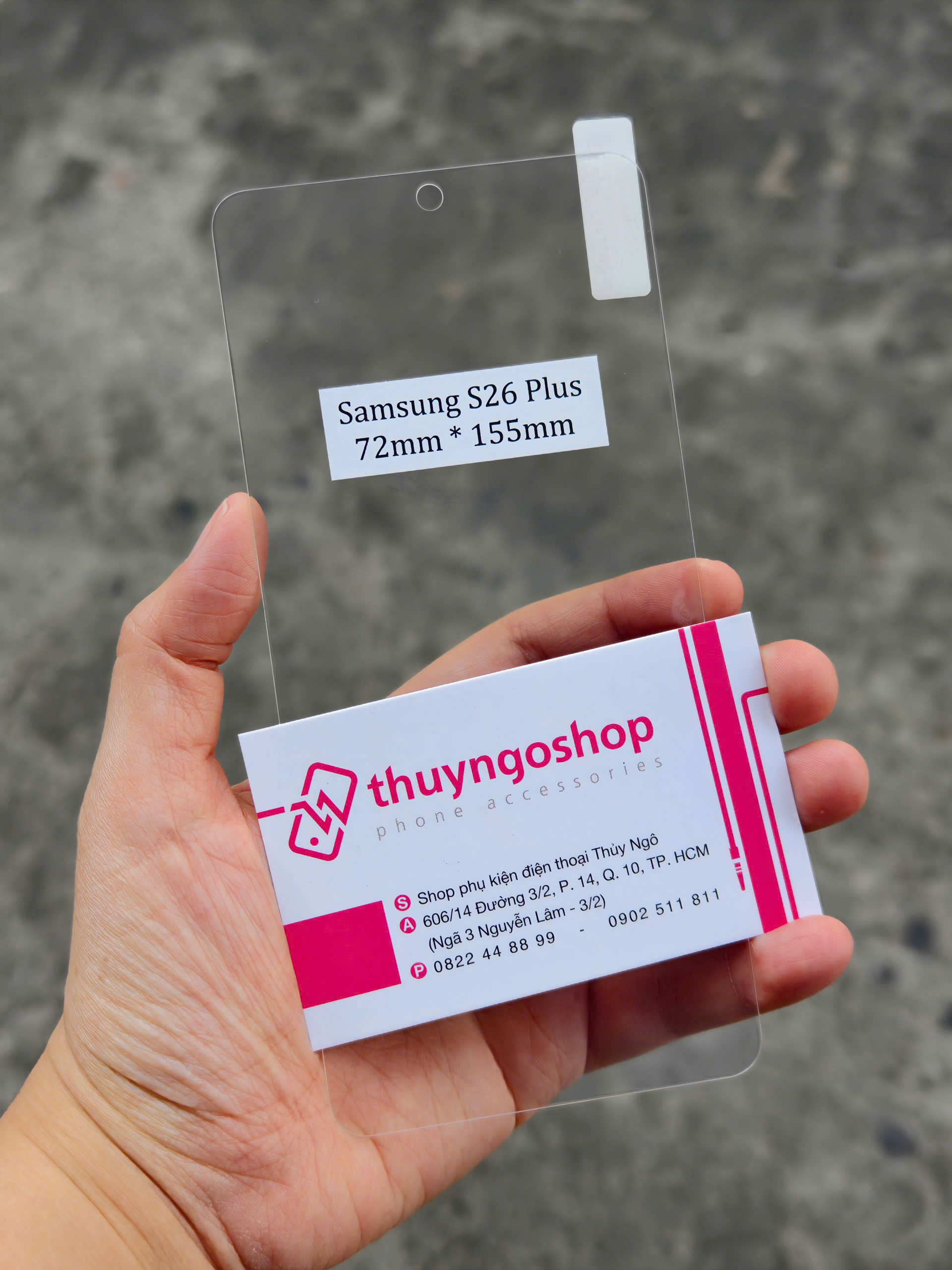 Kính cường lực trong suốt (không viền đen) Samsung S26 Plus