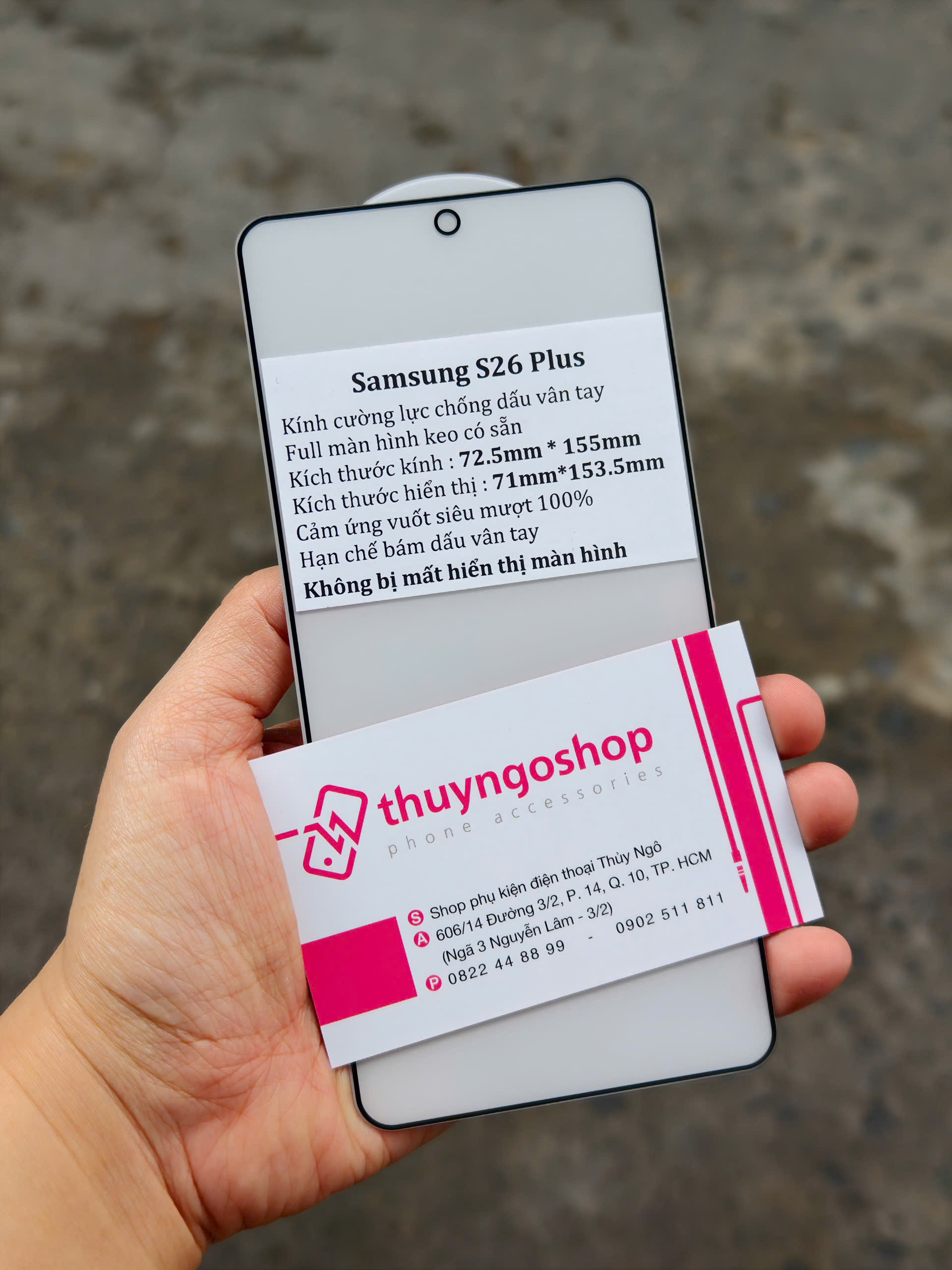 Kính cường lực mờ chống vân tay Samsung S26 Plus