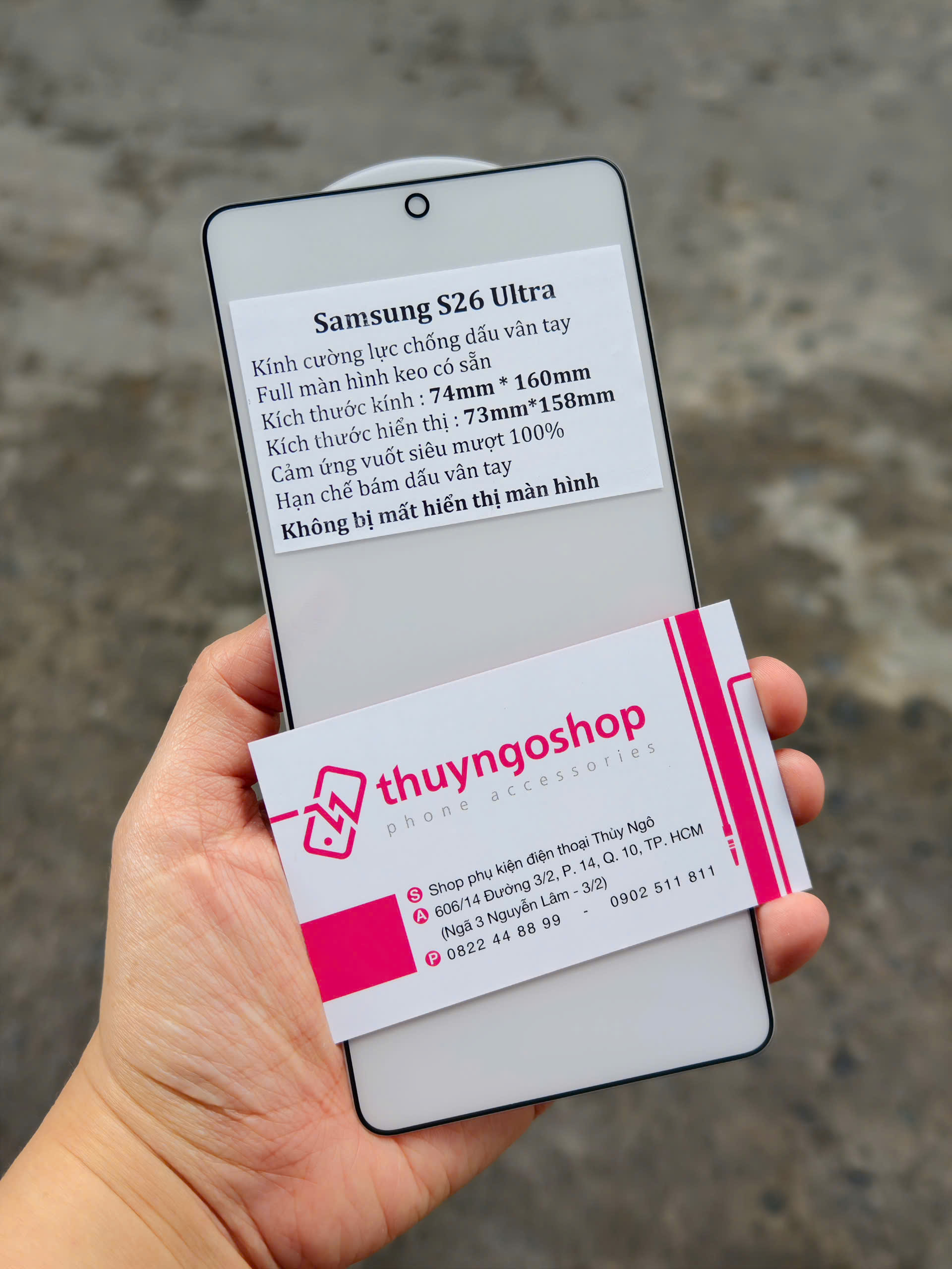 Kính cường lực mờ chống vân tay Samsung S26 Ultra