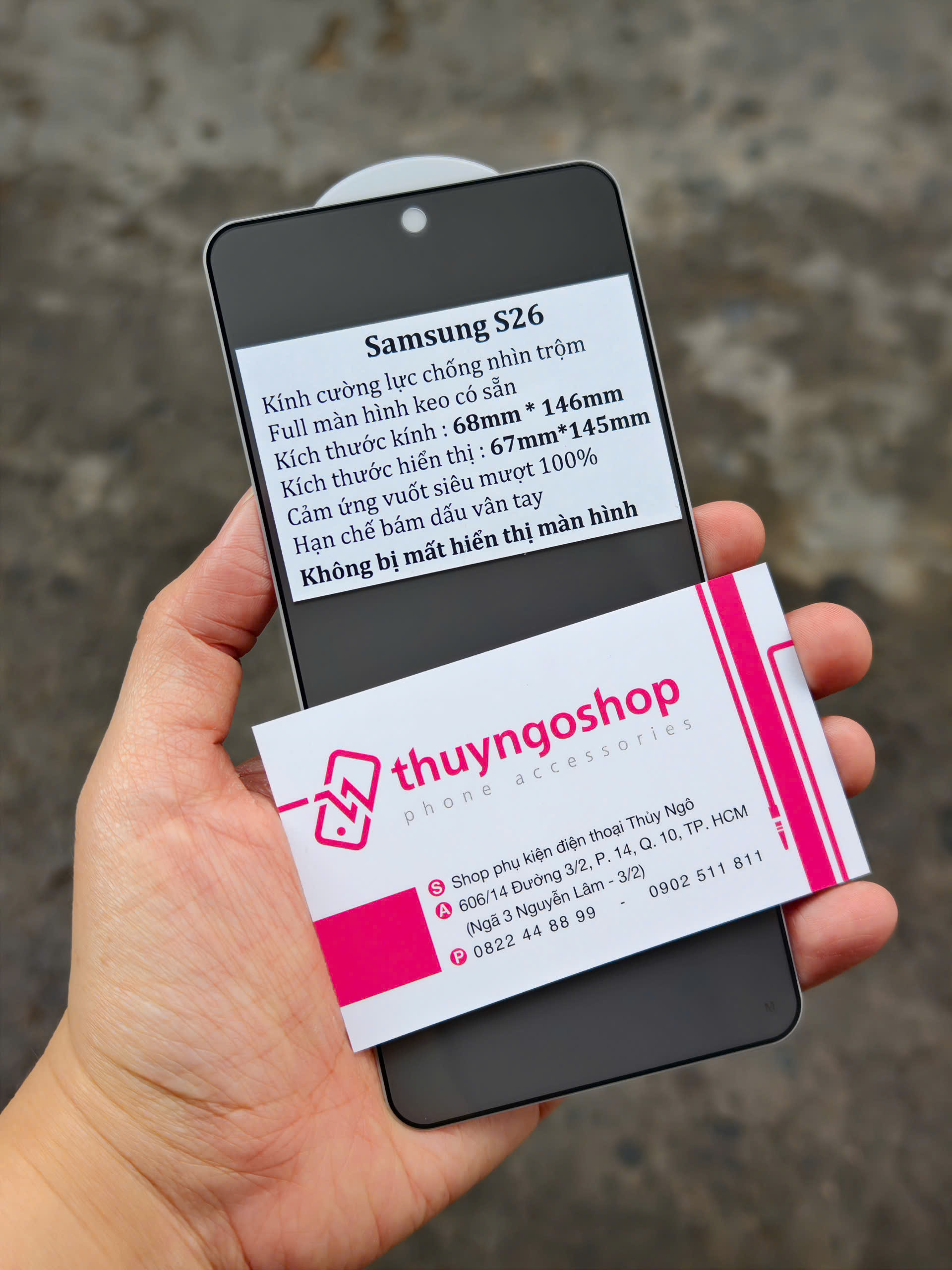 Kính cường lực chống nhìn trộm Samsung S26