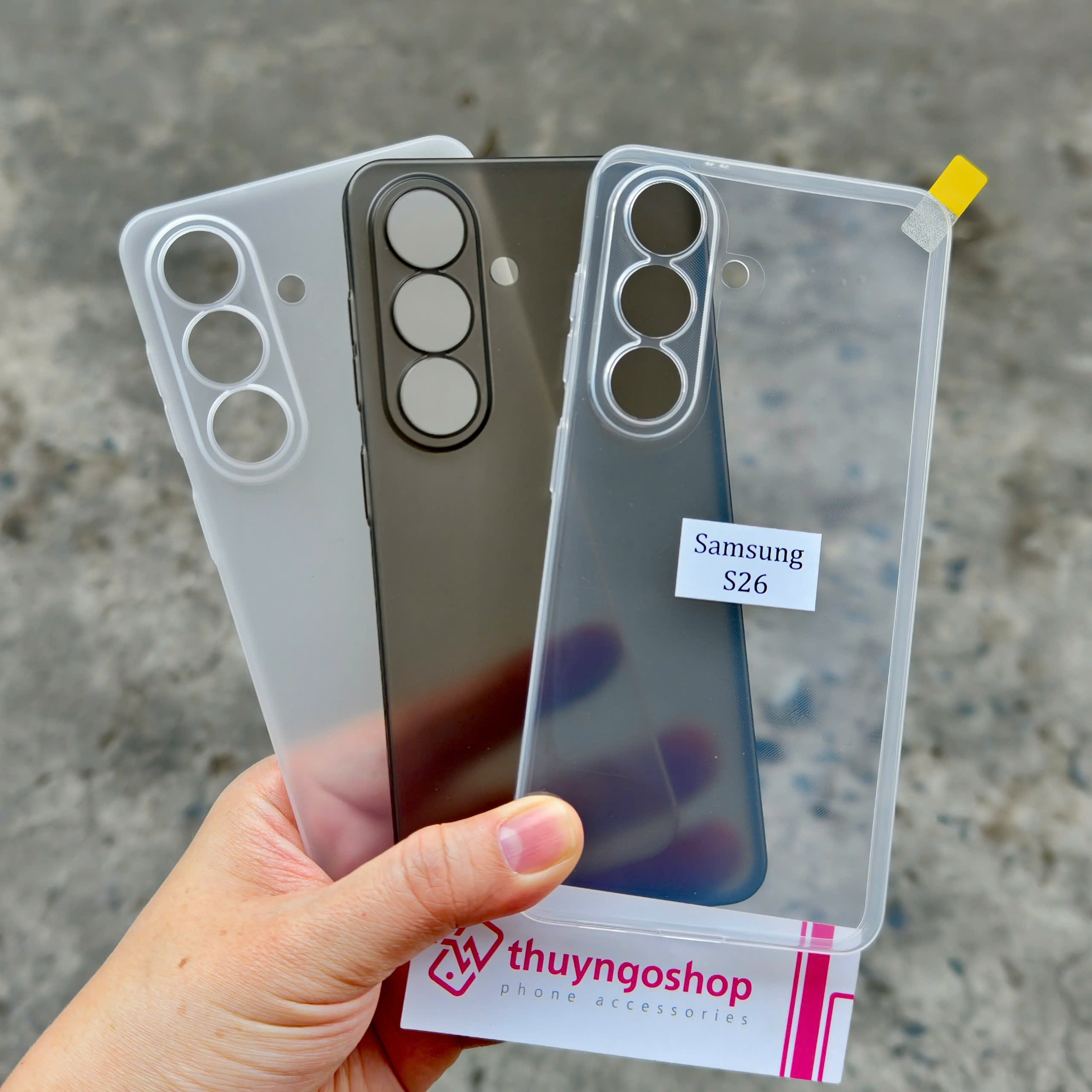 Ốp lưng nhám siêu mỏng full camera Samsung S26