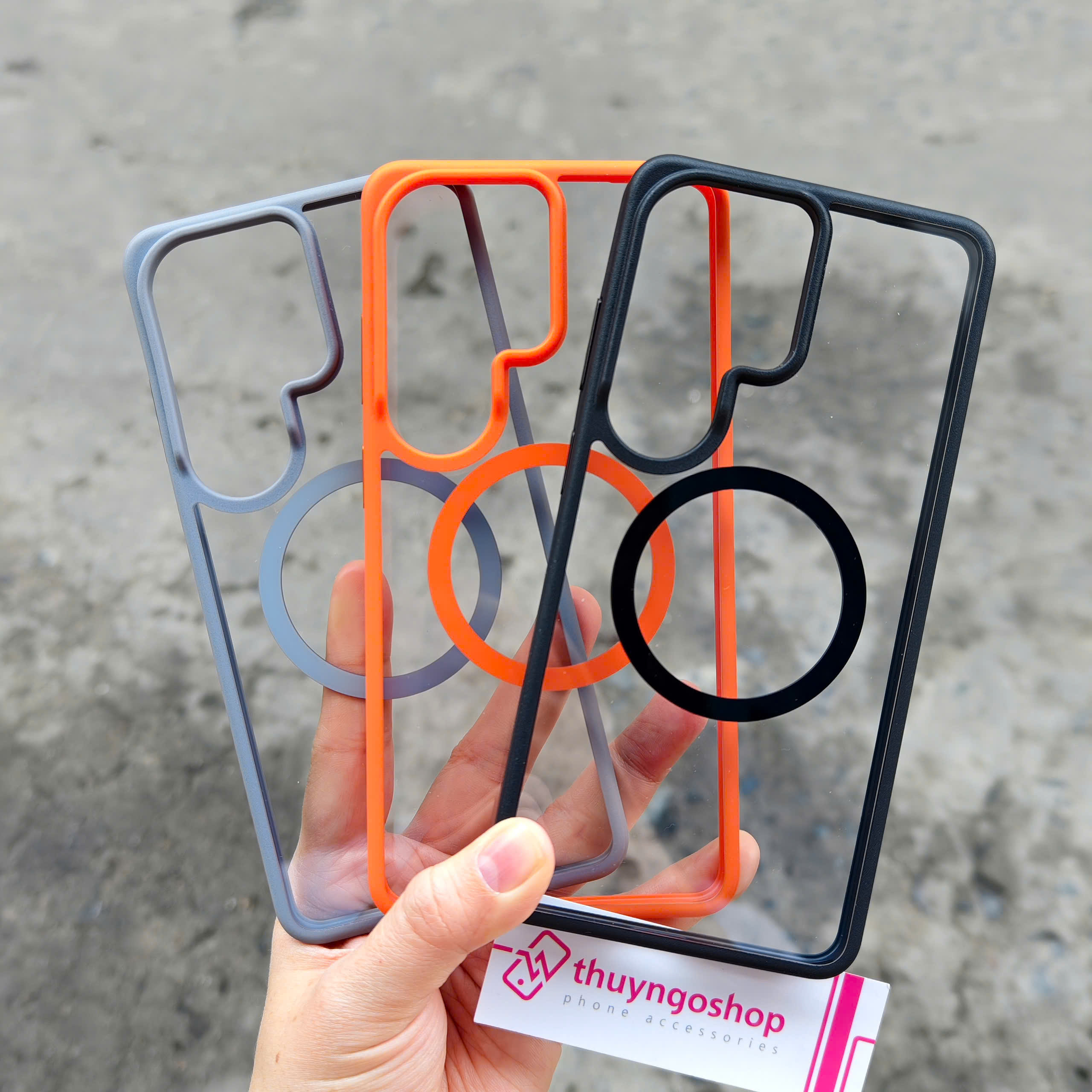 Ốp lưng chống sốc chống ố (viền màu) Samsung S26 Ultra (nhận sạc không dây)