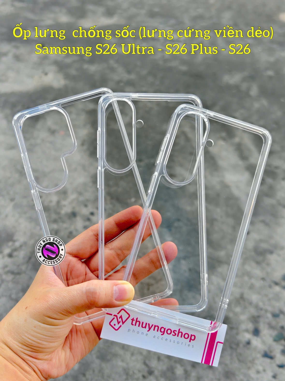 Ốp lưng trong suốt chống sốc Samsung S26 Ultra chính hãng iPAKY