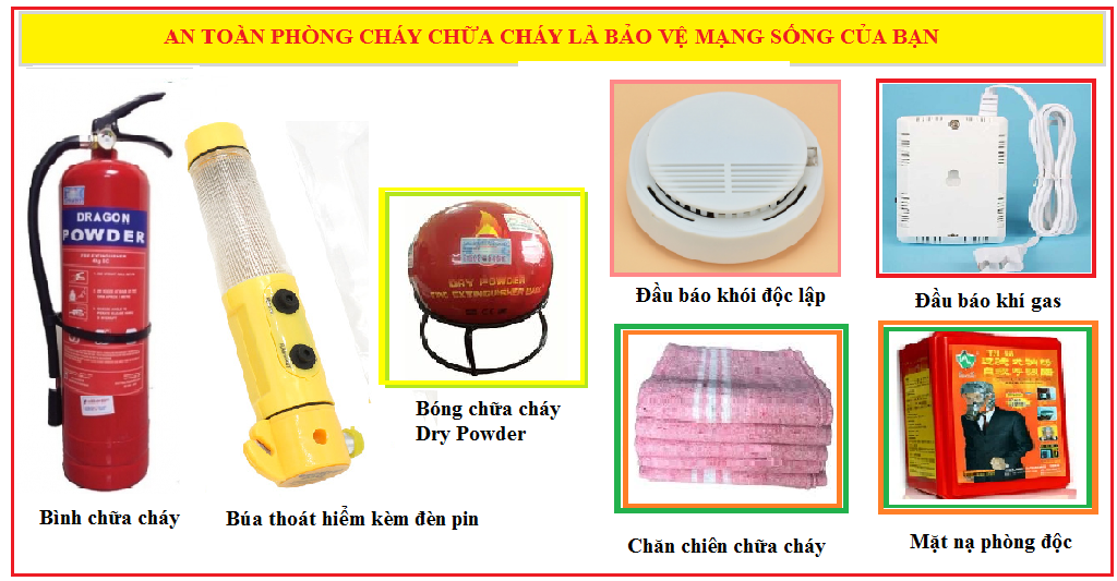 Combo sản phẩm PCCC cho gia đình - combo 2