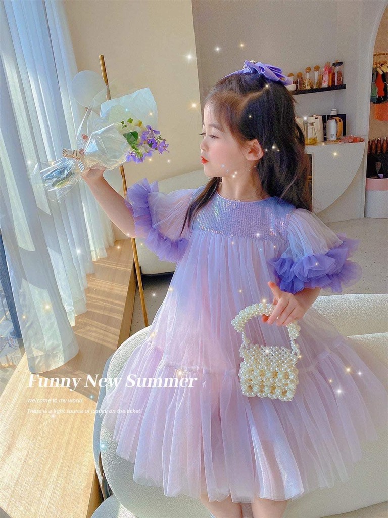 Váy Đầm Công Chúa Elsa Frozen 2 Màu Tím - Màu Hồng Siêu Dễ Thương |  Lazada.vn