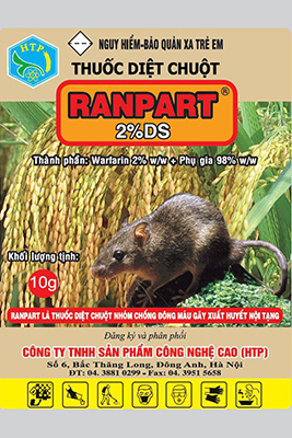 THUỐC TRỪ CHUỘT RANPART 2%DS
