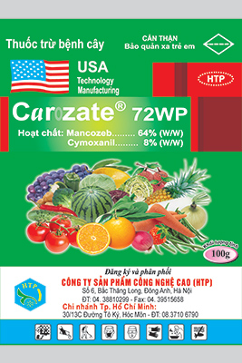 THUỐC TRỪ BỆNH CAROZATE 72WP