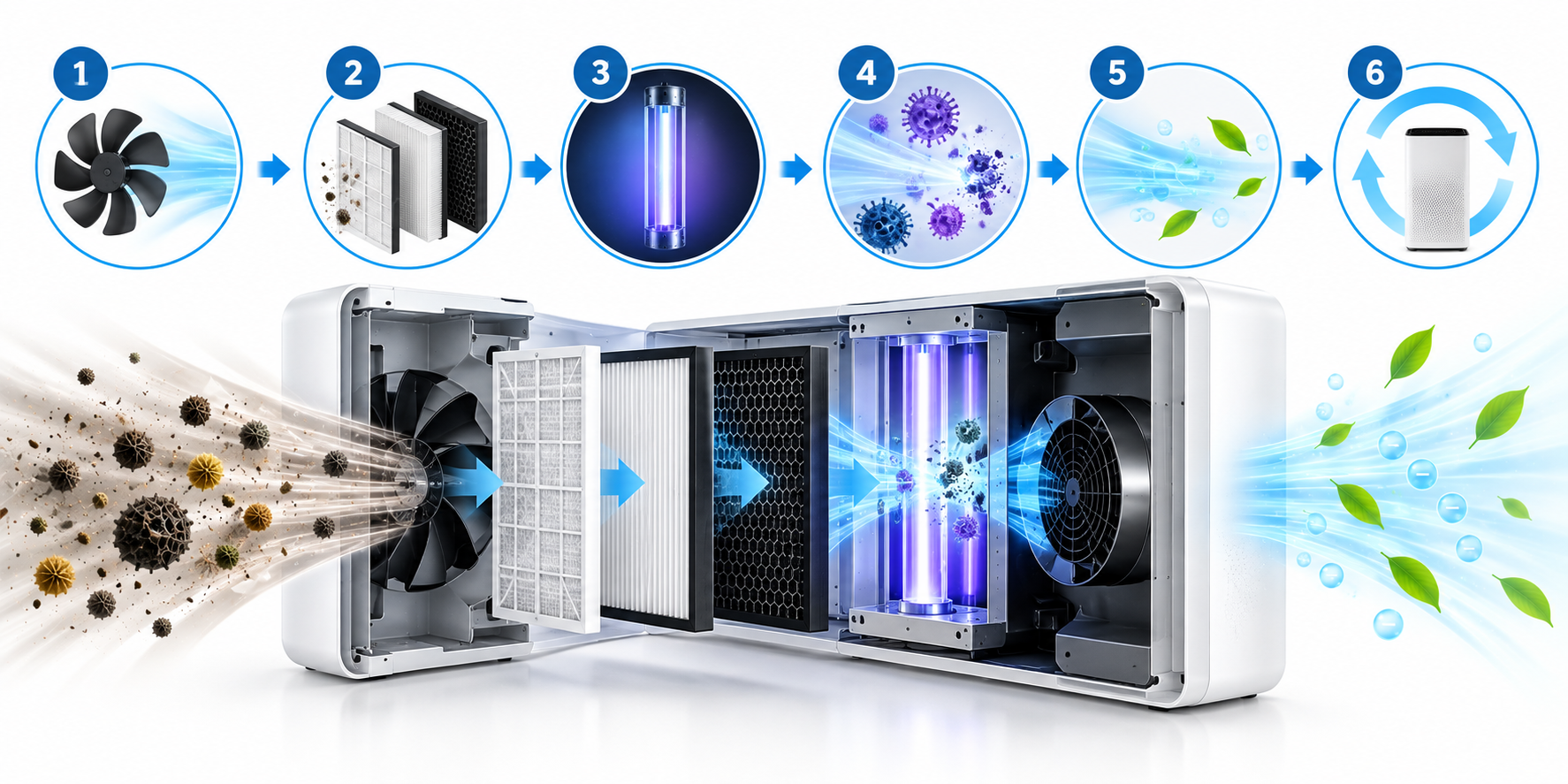 Máy Lọc Không Khí Hoạt Động Như Thế Nào? Nguyên Lý Lọc Không Khí