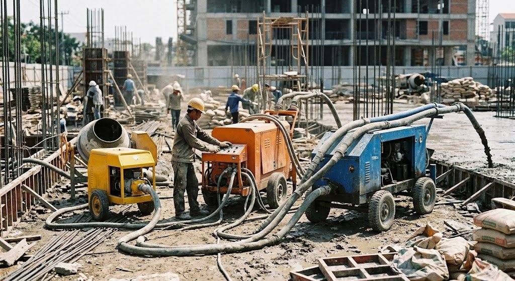 Công Suất Máy Bơm Vữa 4kW, 7.5kW, 15kW: Dùng Cho Công Trình Nào?
