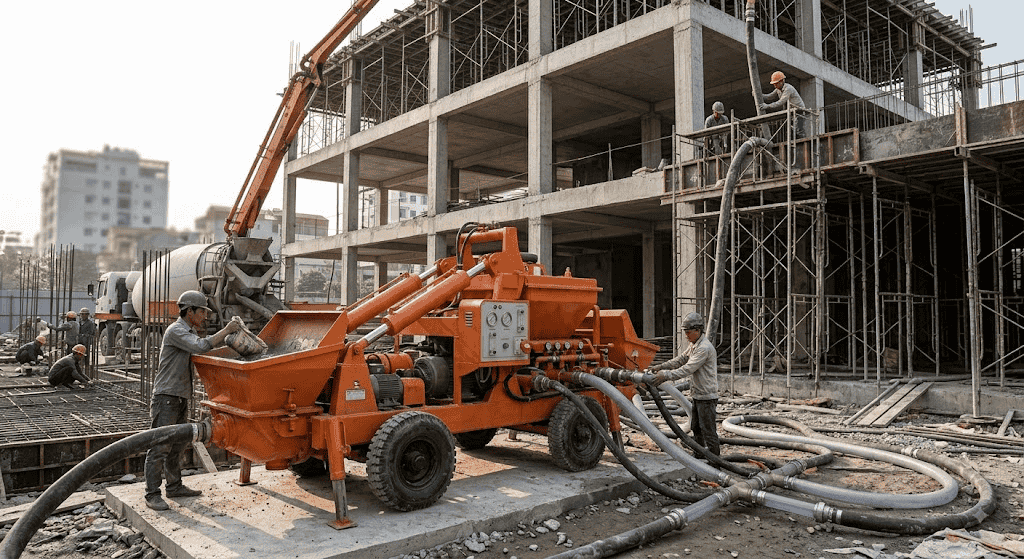 Máy Bơm Vữa Bao Nhiêu m³/h Là Phù Hợp? Cách Chọn Lưu Lượng Theo Công Trình
