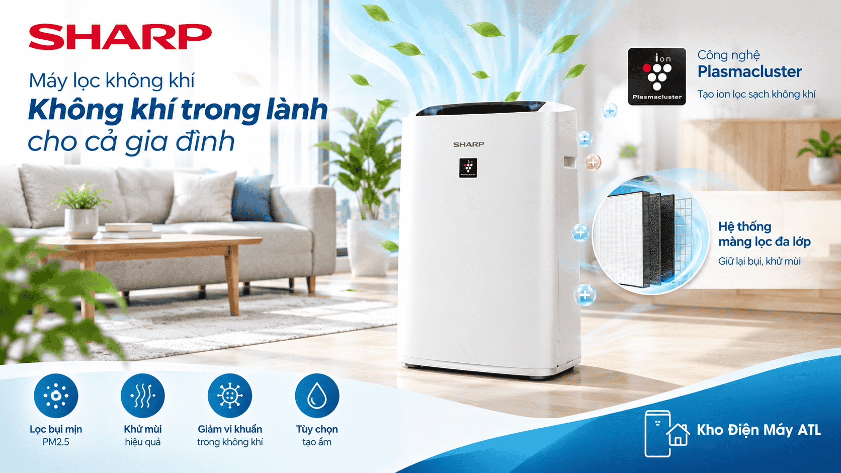 Máy Lọc Không Khí Sharp Chính Hãng – Các Dòng Máy Phổ Biến