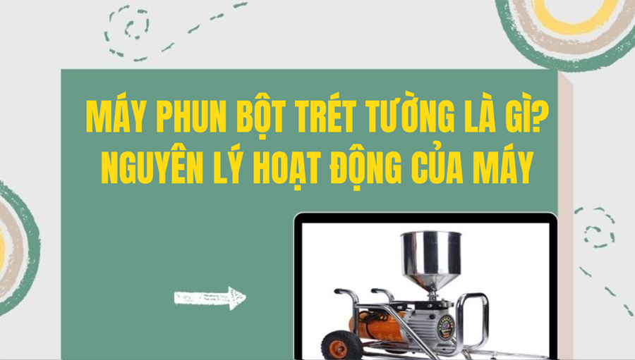 Máy phun bột trét tường là gì? Nguyên lý hoạt động của máy