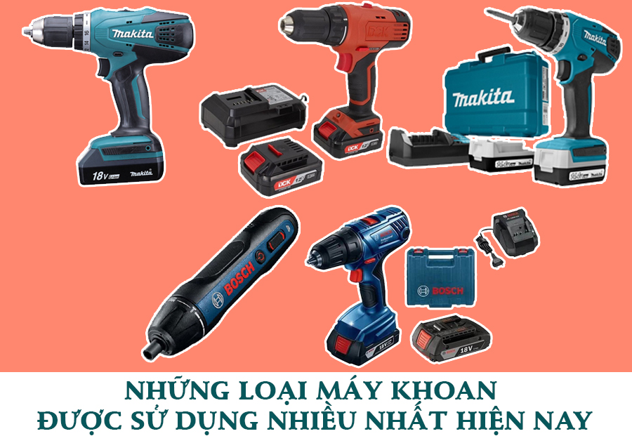 Những loại máy khoan được sử dụng nhiều nhất hiện nay