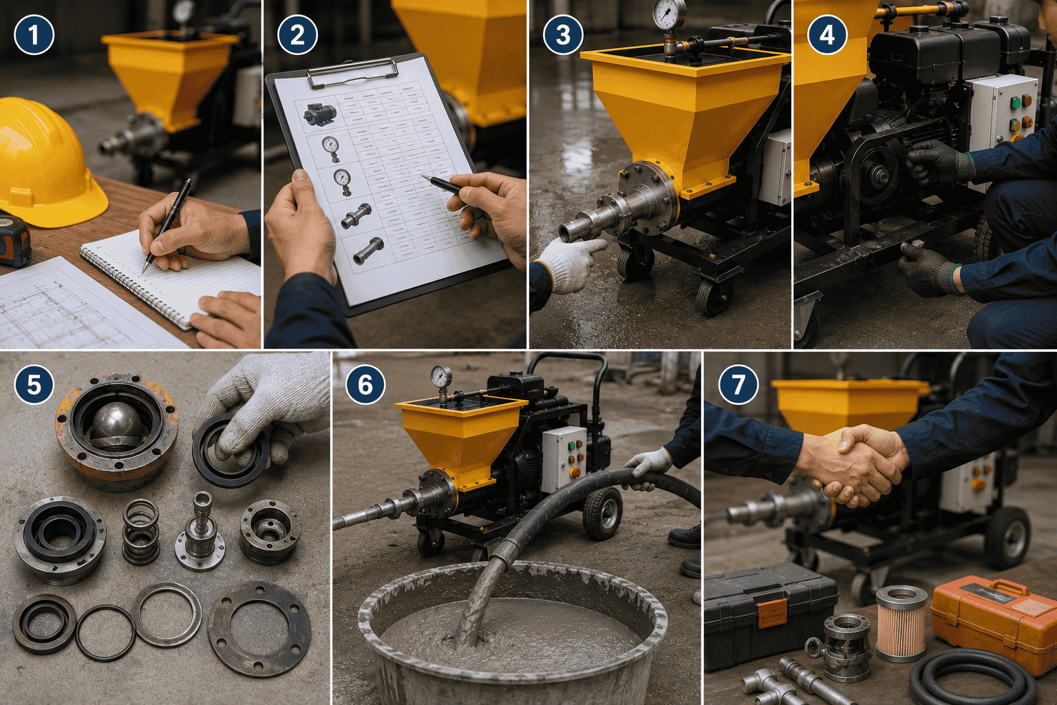 Cách Kiểm Tra Máy Bơm Vữa Trước Khi Mua: Những Hạng Mục Cần Kiểm Tra