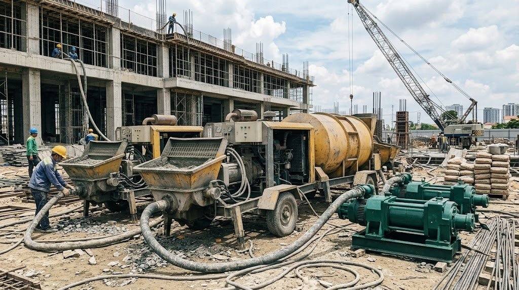 Bảng tham khảo giá máy bơm vữa công suất lớn