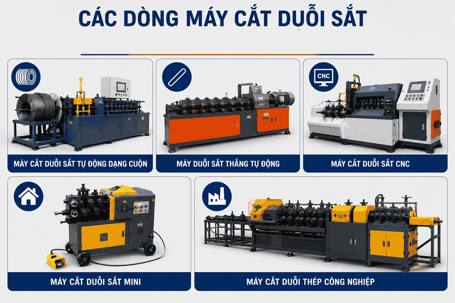 Các dòng máy cắt duỗi sắt được ưa chuộng hiện nay