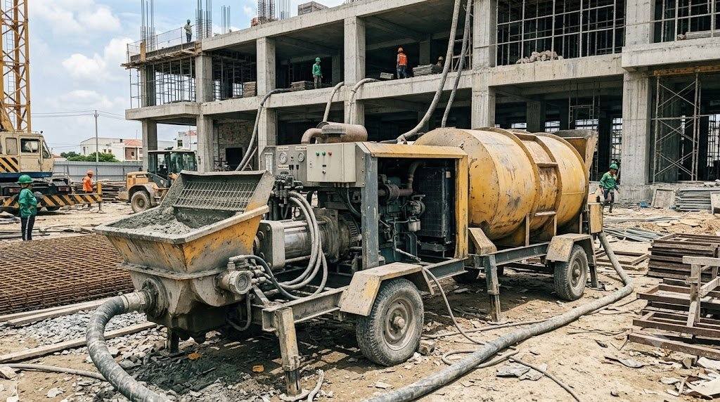 Các loại máy bơm vữa công suất lớn phổ biến