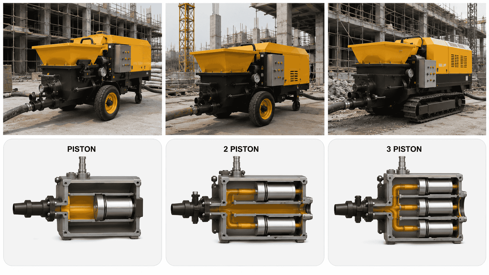 Các loại máy bơm vữa phù hợp với yêu cầu cao