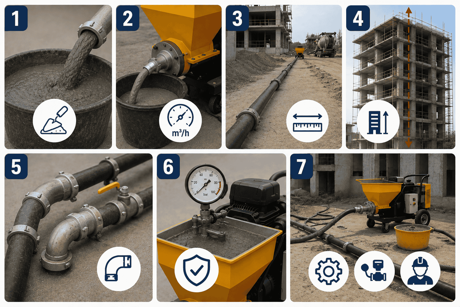 Cách chọn áp suất máy bơm vữa theo công trình