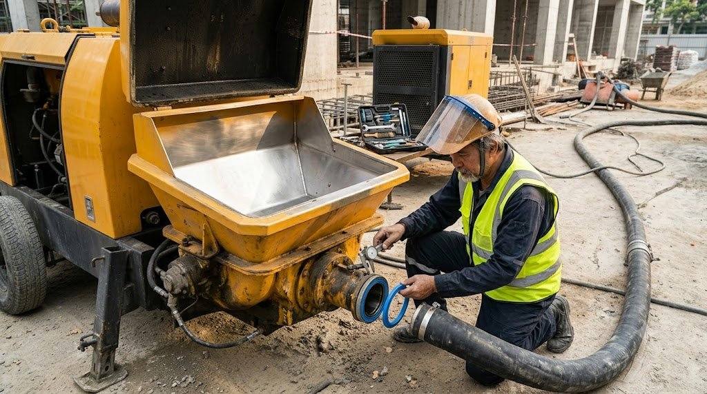 Cách phòng tránh máy bơm vữa không hút được vữa