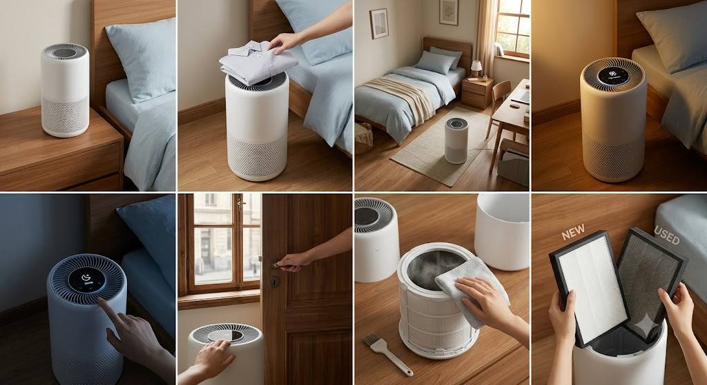 Cách sử dụng máy lọc không khí phòng ngủ hiệu quả