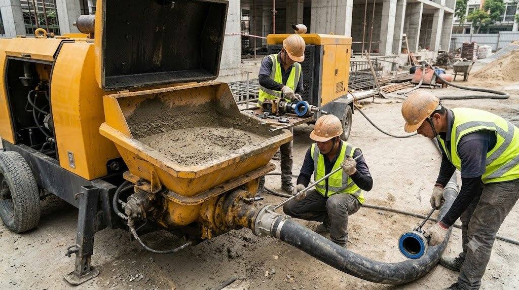 Cách xử lý máy bơm vữa không hút được vữa