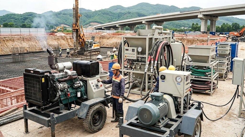 Giá máy bơm vữa BW250, BW320 phụ thuộc vào những yếu tố nào?