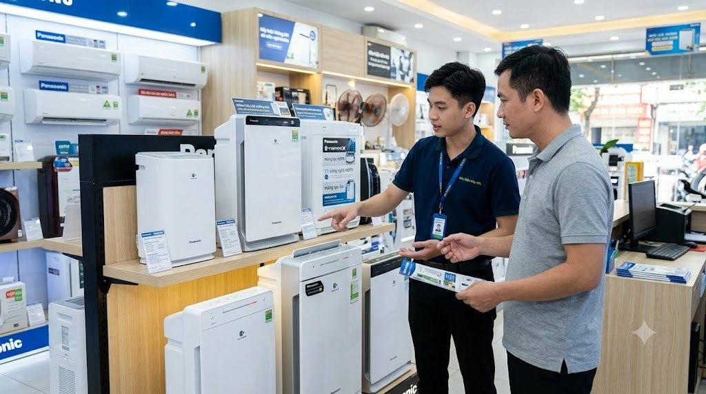 Các dòng máy lọc không khí Panasonic phổ biến
